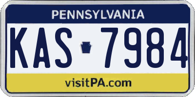 PA license plate KAS7984