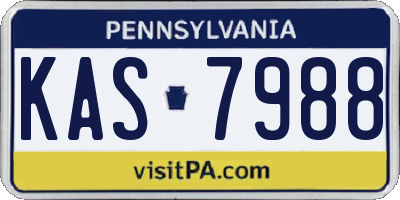 PA license plate KAS7988
