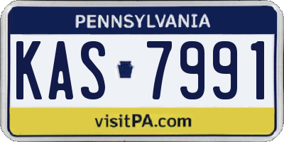 PA license plate KAS7991