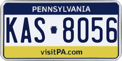 PA license plate KAS8056