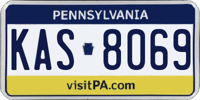 PA license plate KAS8069