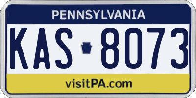 PA license plate KAS8073