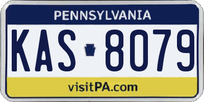 PA license plate KAS8079