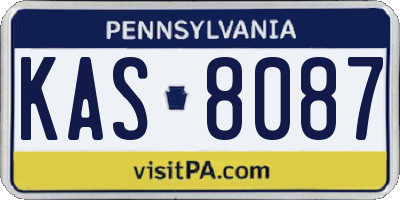 PA license plate KAS8087
