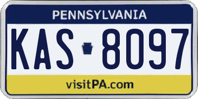 PA license plate KAS8097