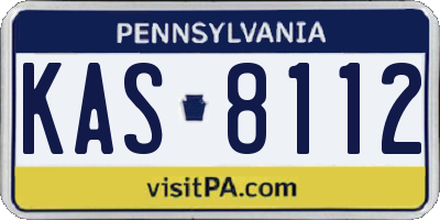 PA license plate KAS8112