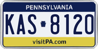 PA license plate KAS8120