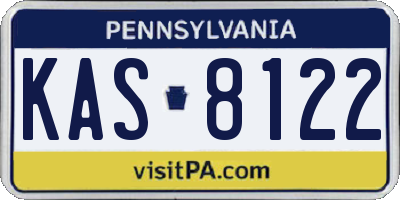 PA license plate KAS8122