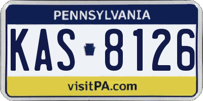 PA license plate KAS8126