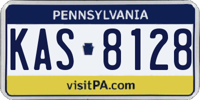 PA license plate KAS8128