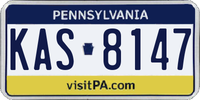 PA license plate KAS8147
