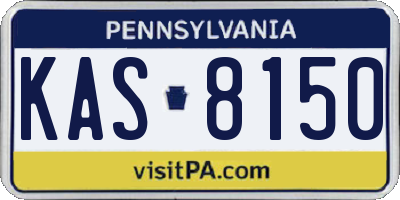 PA license plate KAS8150