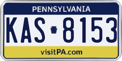 PA license plate KAS8153