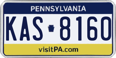 PA license plate KAS8160