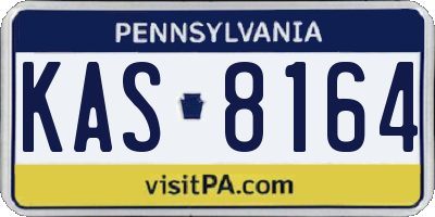 PA license plate KAS8164