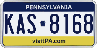 PA license plate KAS8168