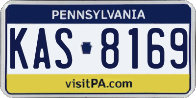 PA license plate KAS8169