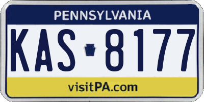 PA license plate KAS8177