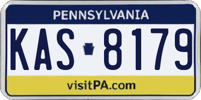 PA license plate KAS8179