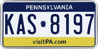 PA license plate KAS8197