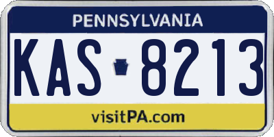 PA license plate KAS8213