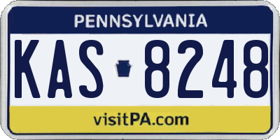 PA license plate KAS8248