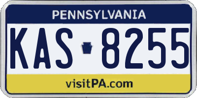 PA license plate KAS8255