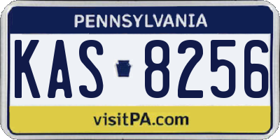 PA license plate KAS8256