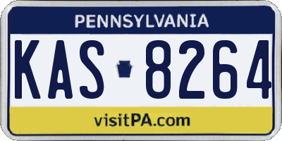 PA license plate KAS8264