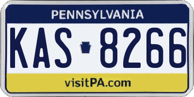 PA license plate KAS8266