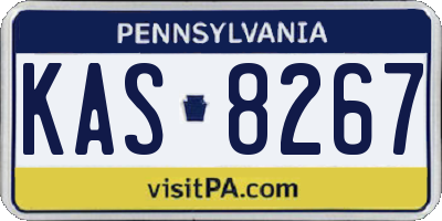 PA license plate KAS8267