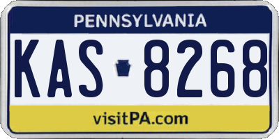 PA license plate KAS8268
