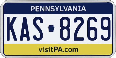 PA license plate KAS8269
