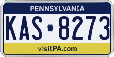 PA license plate KAS8273