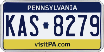 PA license plate KAS8279