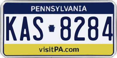 PA license plate KAS8284