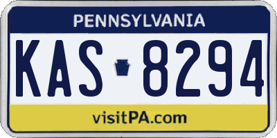 PA license plate KAS8294