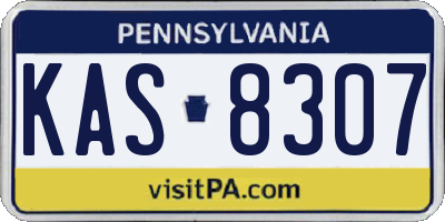 PA license plate KAS8307