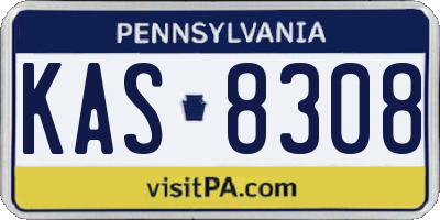 PA license plate KAS8308