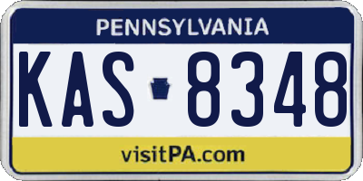 PA license plate KAS8348