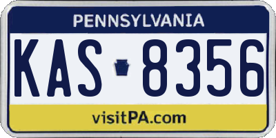 PA license plate KAS8356