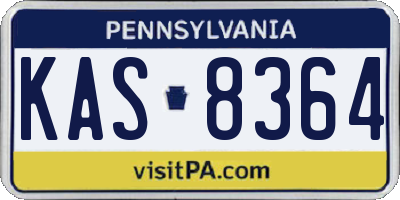 PA license plate KAS8364