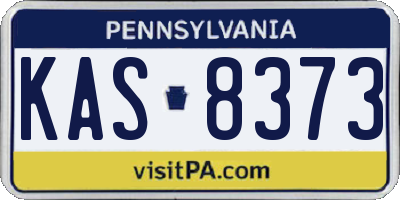 PA license plate KAS8373