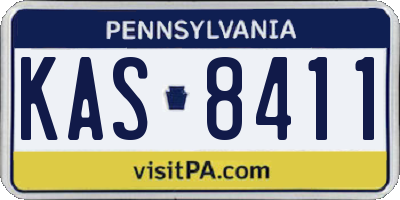 PA license plate KAS8411