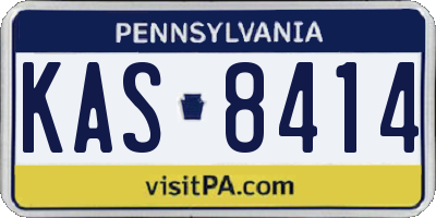 PA license plate KAS8414