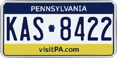 PA license plate KAS8422