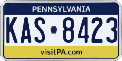 PA license plate KAS8423