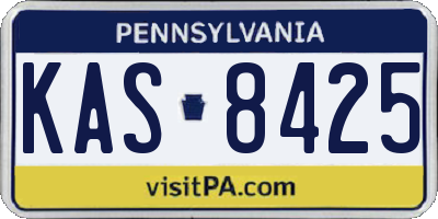PA license plate KAS8425