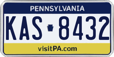 PA license plate KAS8432