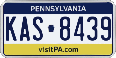 PA license plate KAS8439